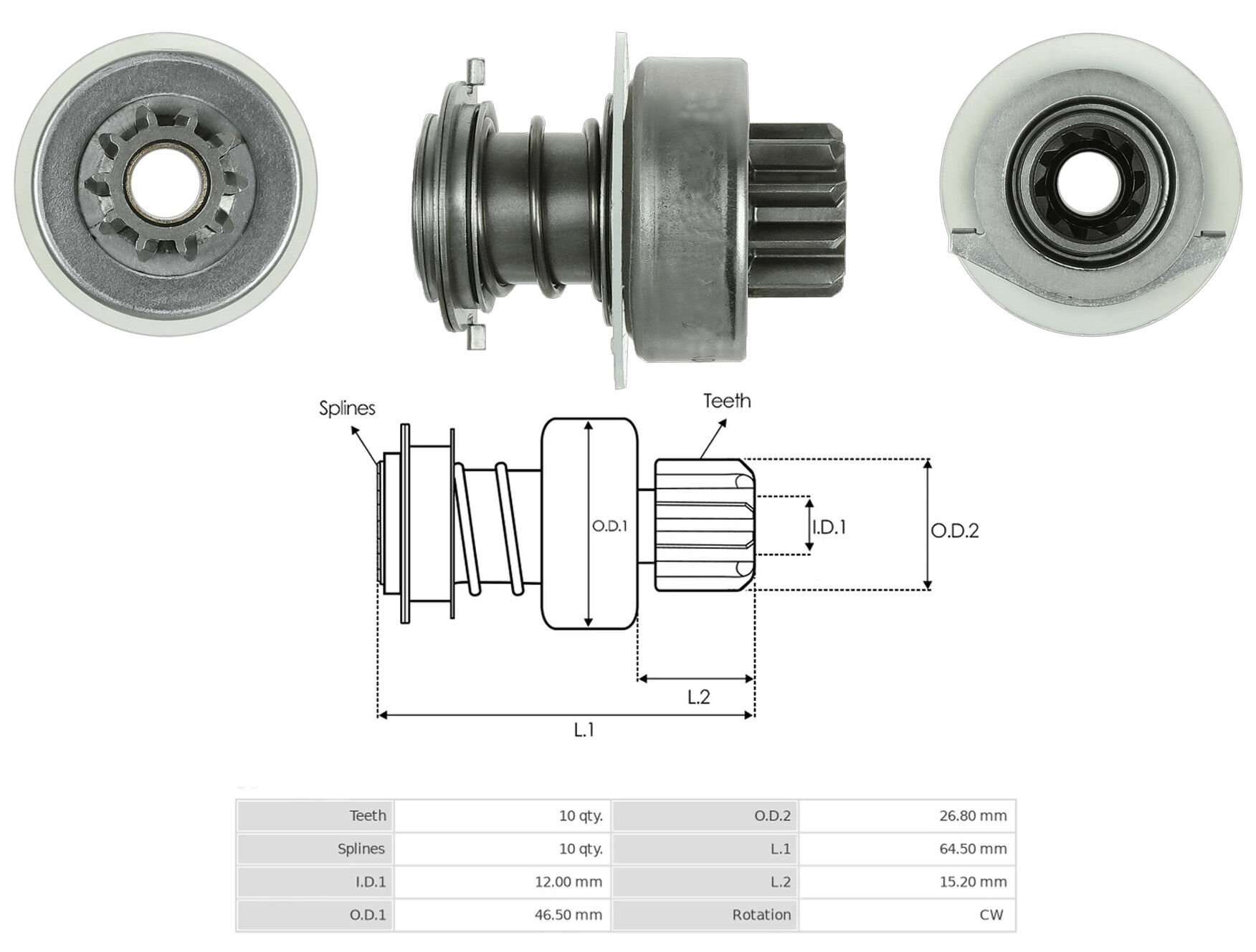 UMD 5516 - MARŞ DİŞLİSİ 10 DİŞ