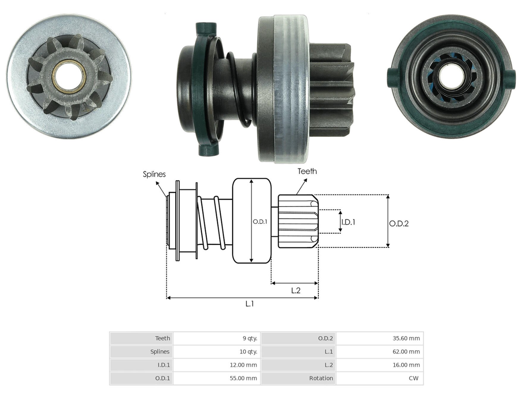 UMD 5520 - MARŞ DİŞLİSİ 9 DİŞ
