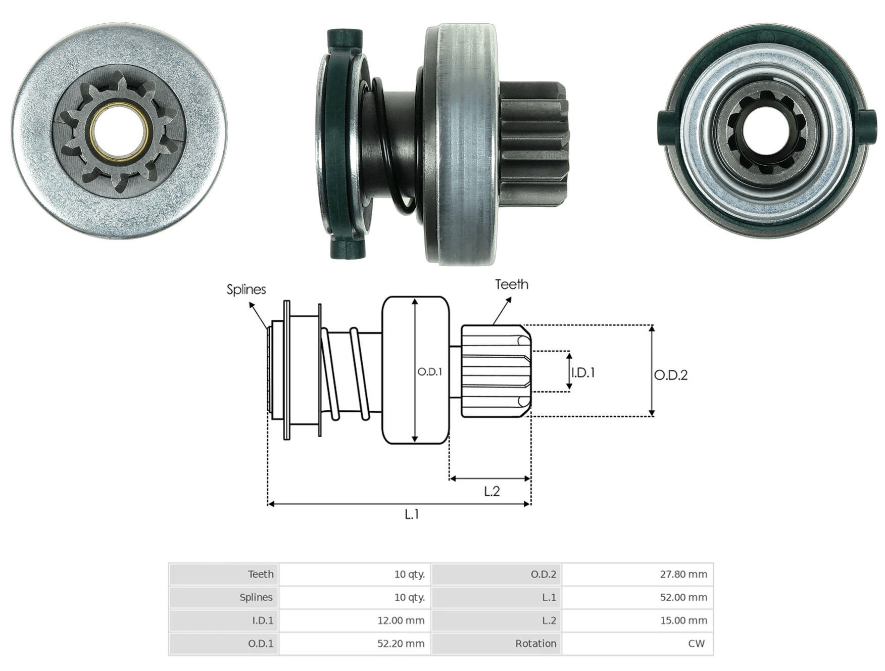 UMD 5521 - MARŞ DİŞLİSİ 10 DİŞ