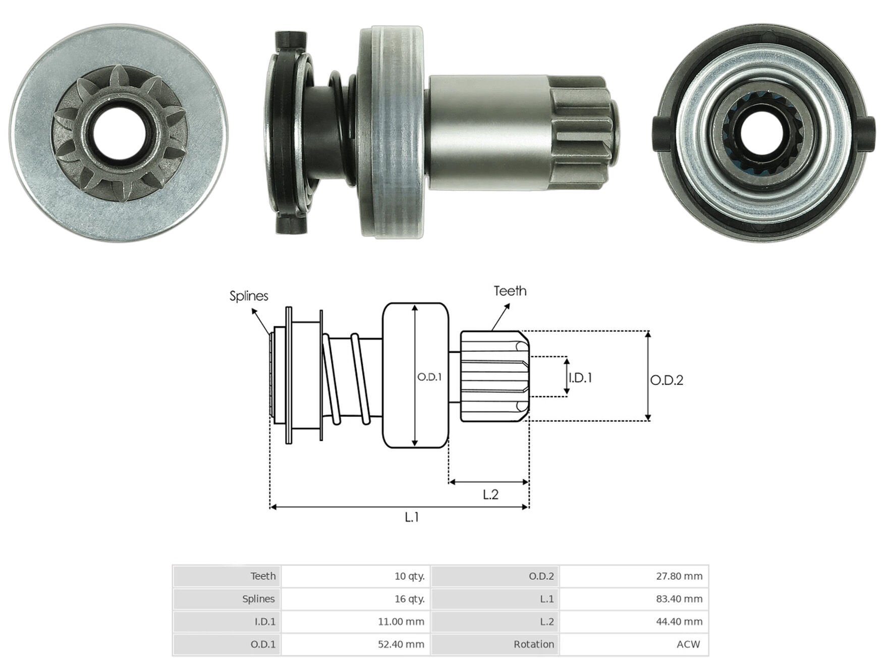 UMD 5553 - MARŞ DİŞLİSİ 10 DİŞ