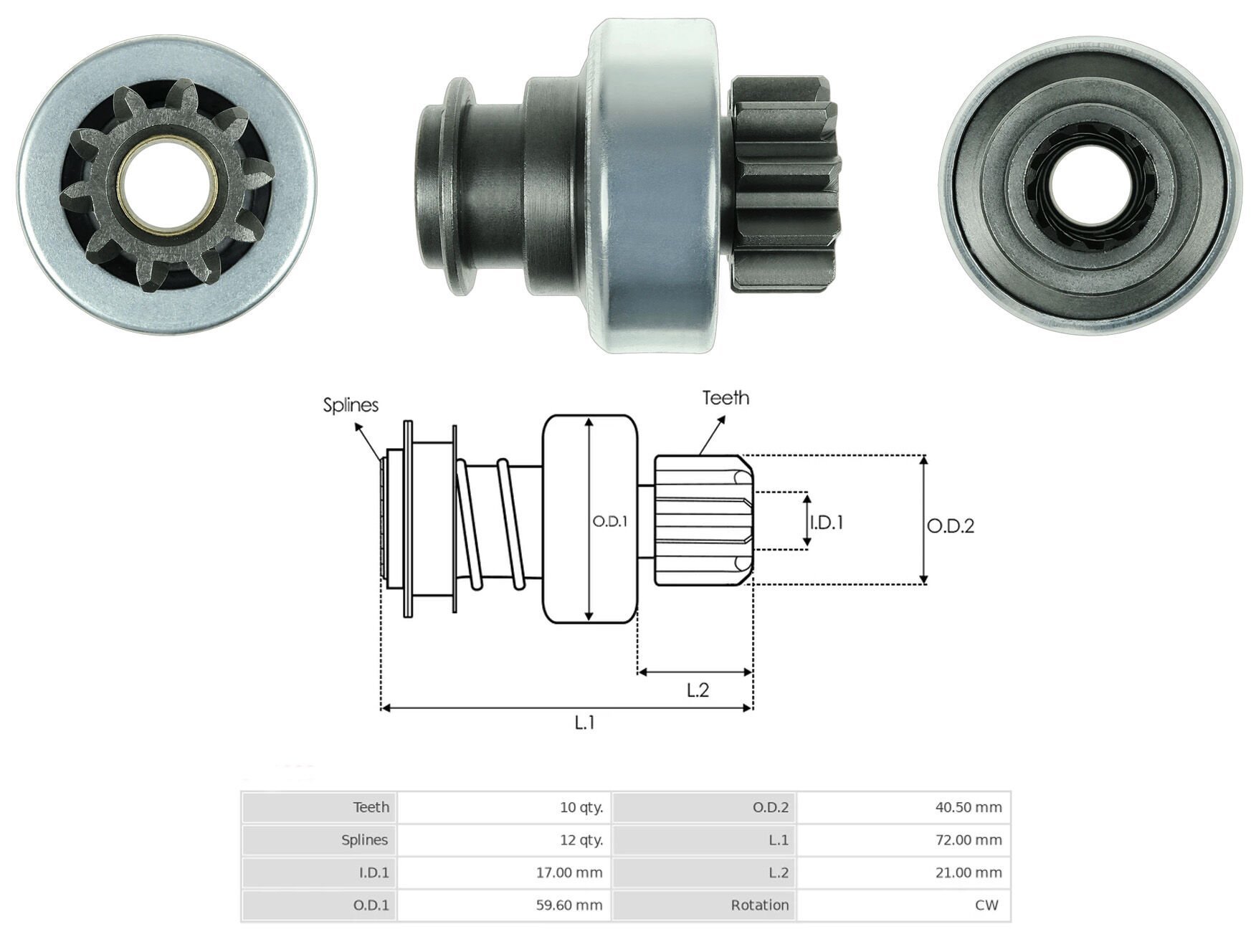 UMD 5560 - MARŞ DİŞLİSİ 10 DİŞ