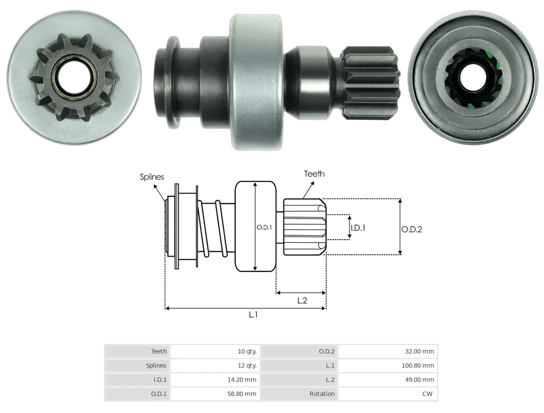 UMD 5561 - MARŞ DİŞLİSİ 10 DİŞ