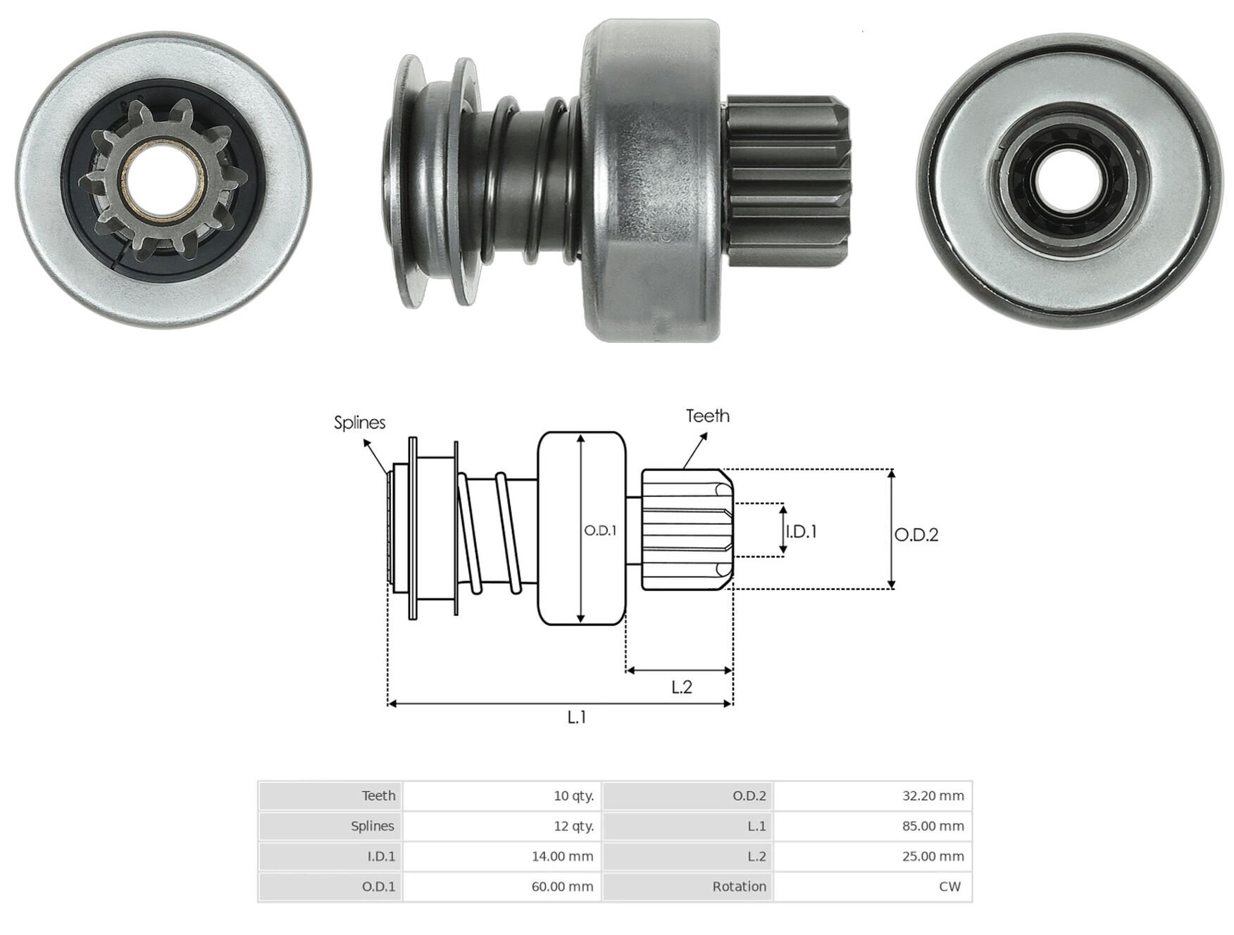 UMD 5572 - MARŞ DİŞLİSİ 10 DİŞ