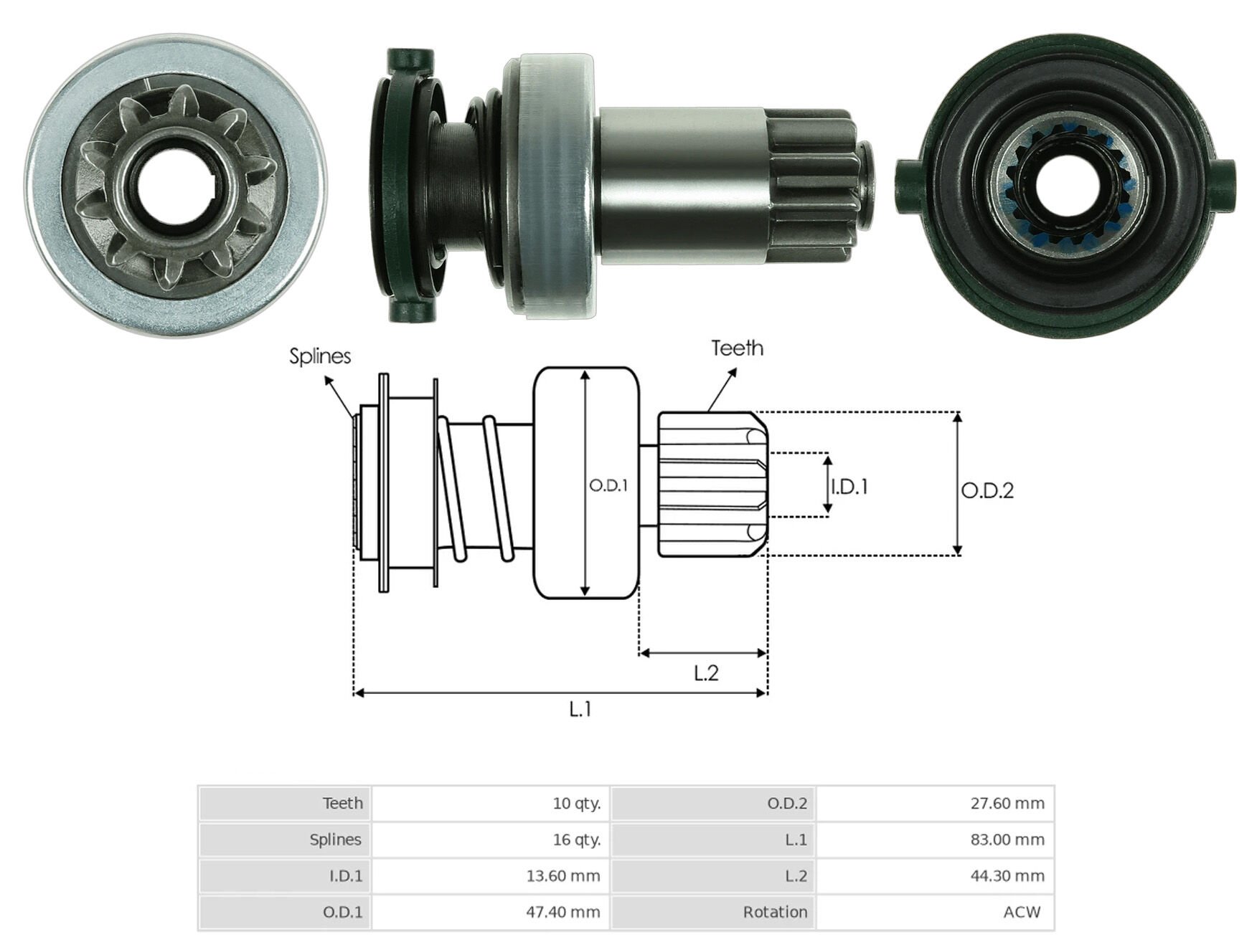 UMD 5852 - MARŞ DİŞLİSİ 10 DİŞ