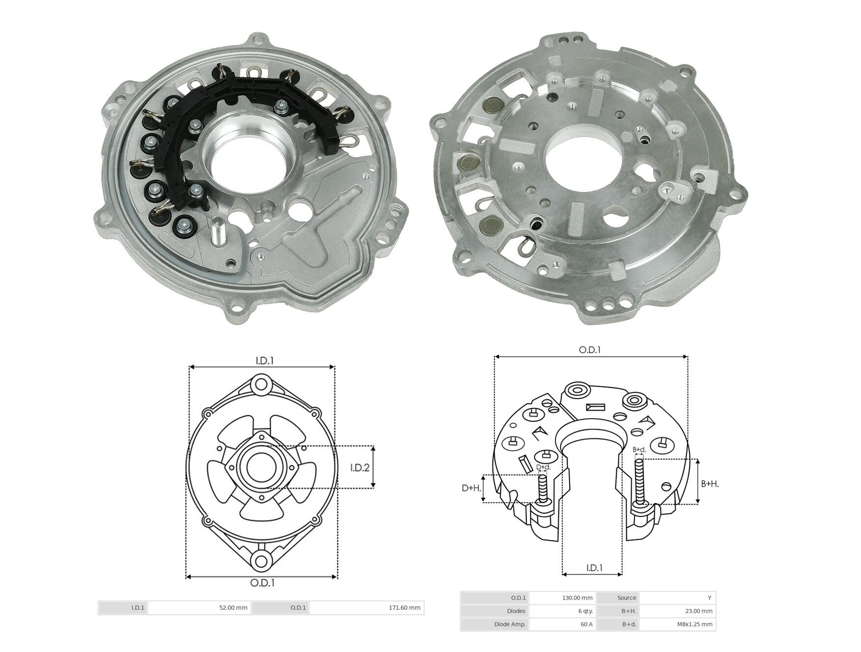 ALTERNATOR DIOT TABLASI MERCEDES / SSANGYONG / BMW / LAND ROVER (DIOT TABLASI + KAPAK) SERVICING:BOSCH 01220AA1J0 / 01224680