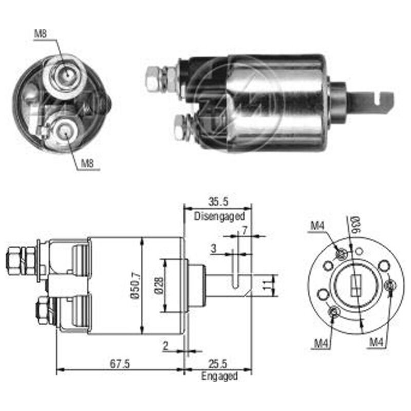 ZM 607 - MARŞ OTOMATİĞİ 12V