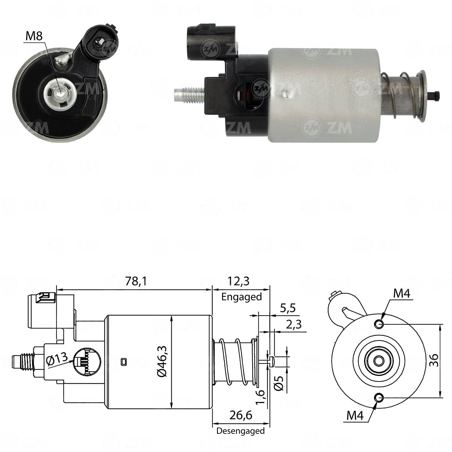 ZM 4665 - MARŞ OTOMATİĞİ 12V