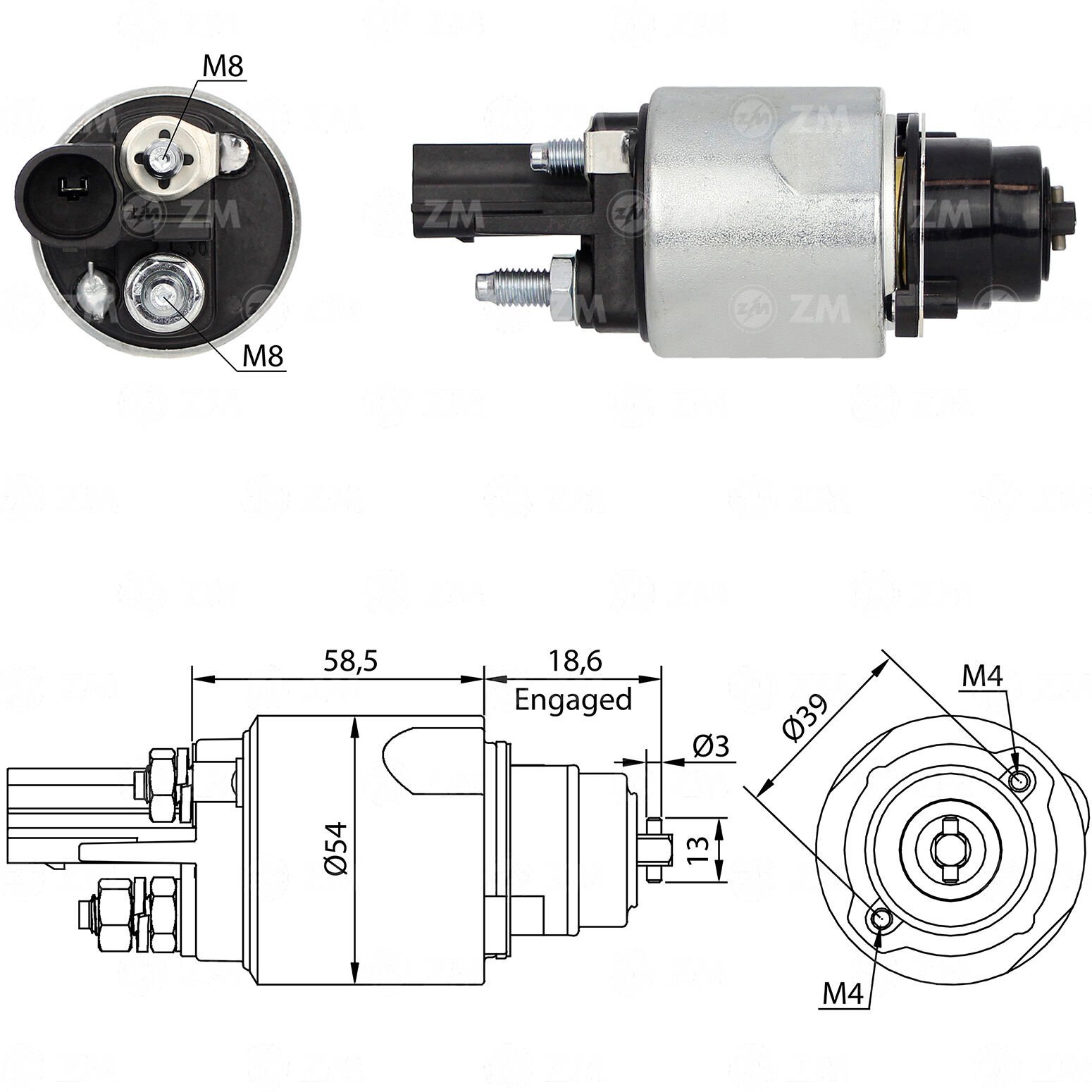 ZM 3498 - MARŞ OTOMATİĞİ 12V