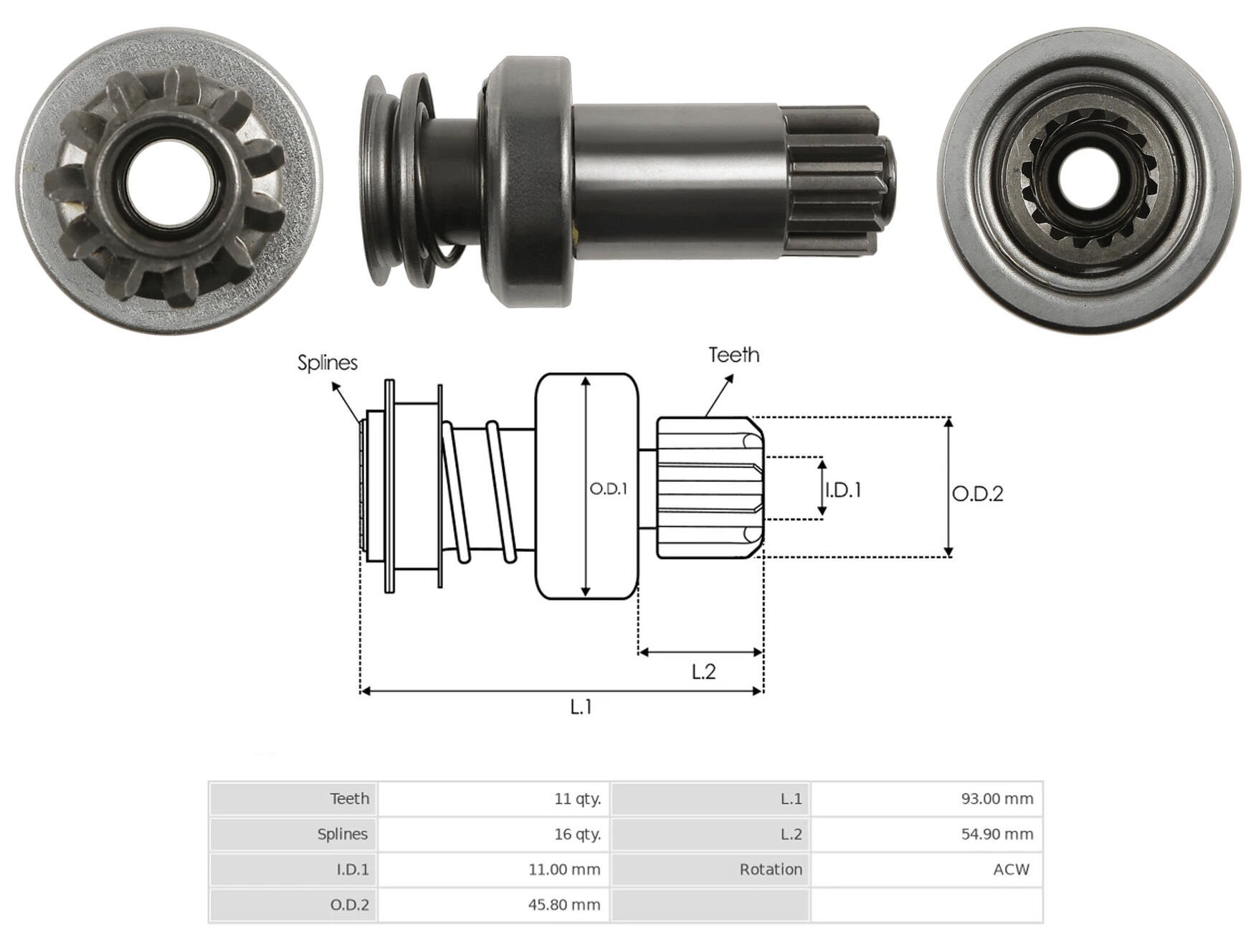UMD 5866 - MARŞ DİŞLİSİ 11 DİŞ