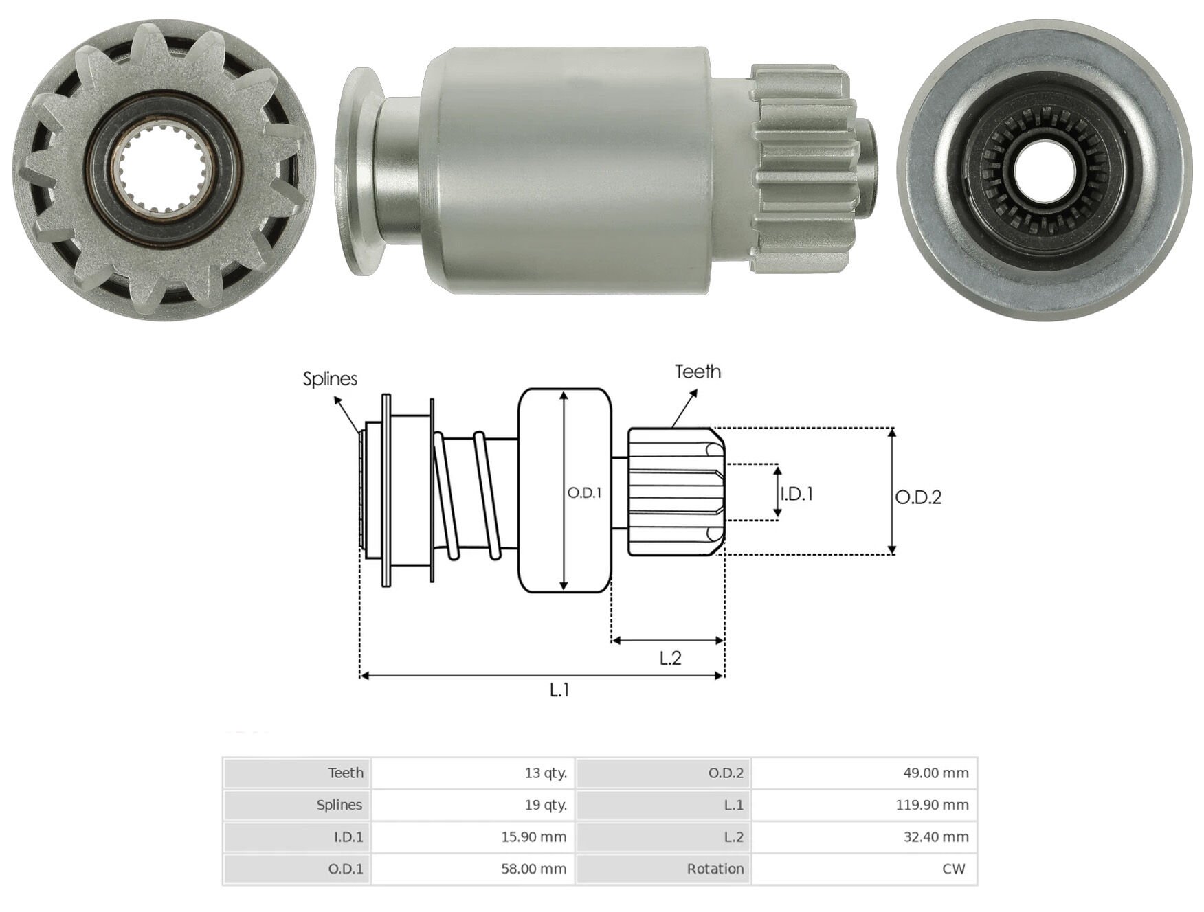 UMD 5654 - MARŞ DİŞLİSİ 13 DİŞ