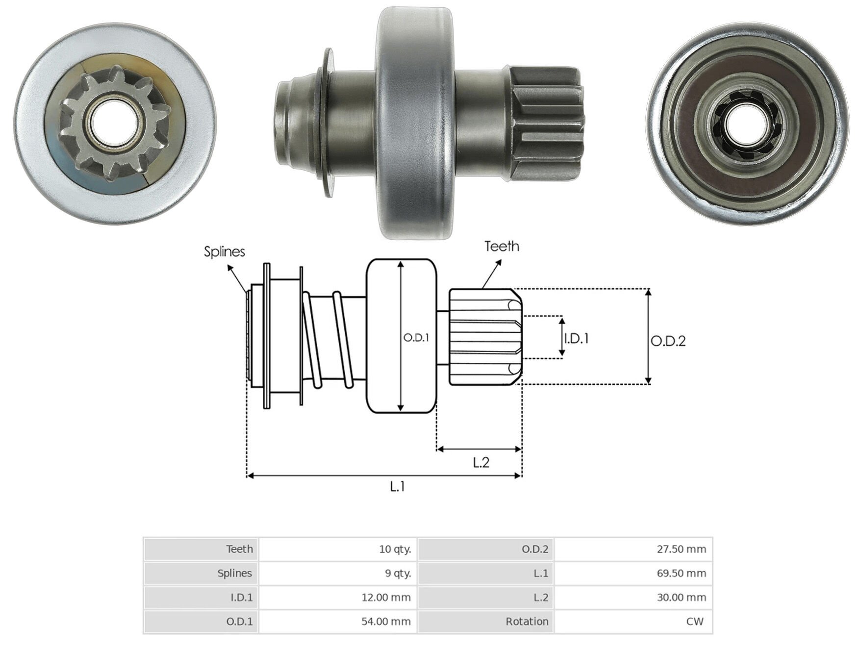 UMD 5870 - MARŞ DİŞLİSİ 10 DİŞ