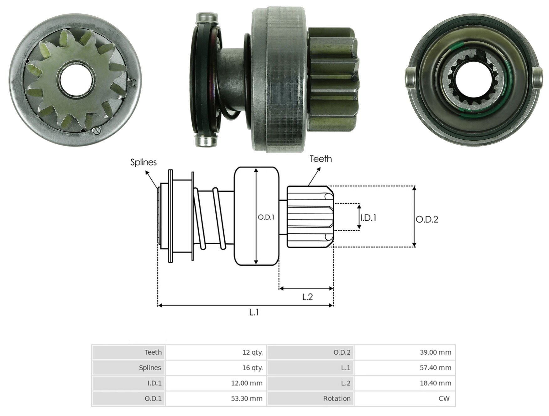UMD 5855 - MARŞ DİŞLİSİ 12 DİŞ
