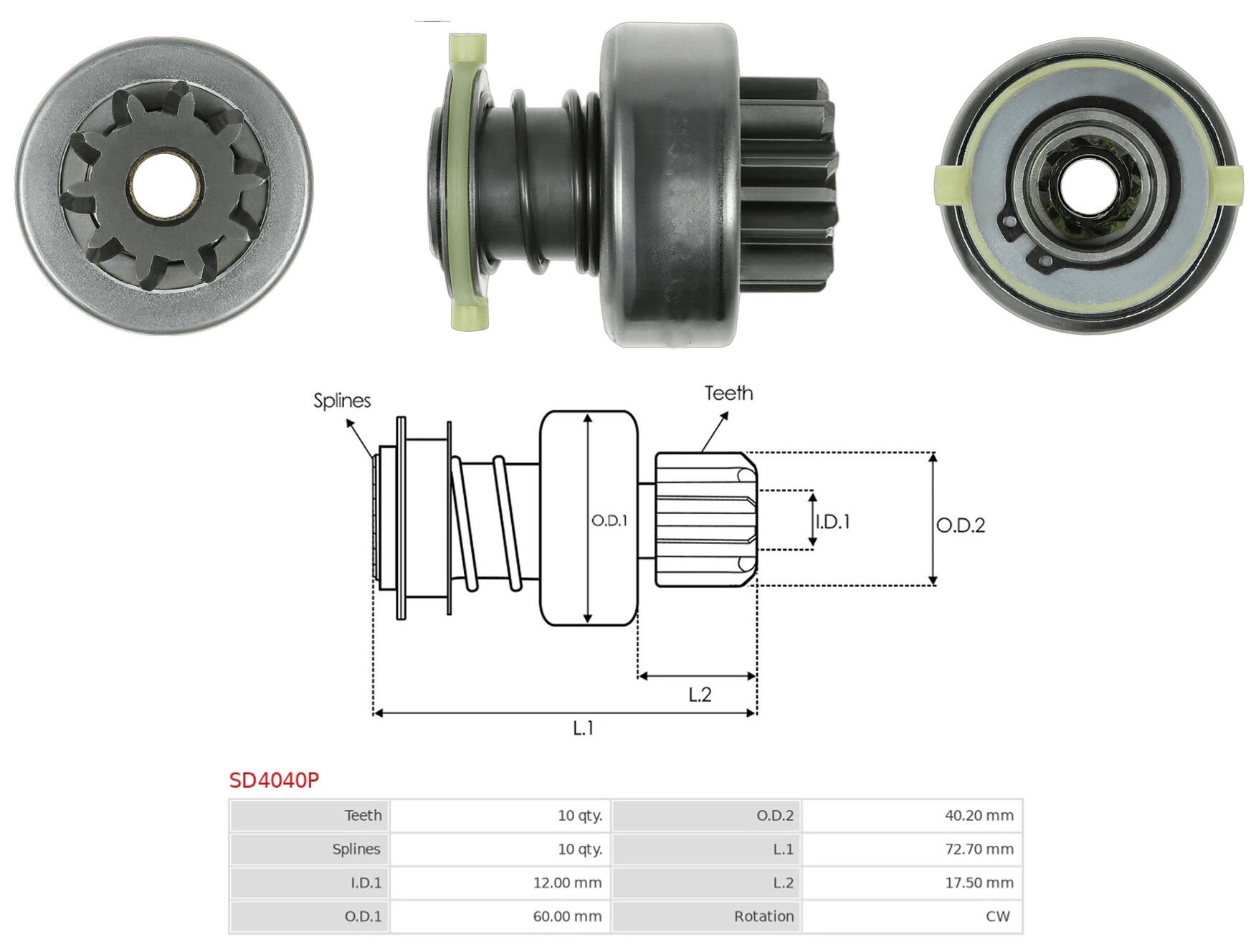 UMD 5684 - MARŞ DİŞLİSİ 10 DİŞ