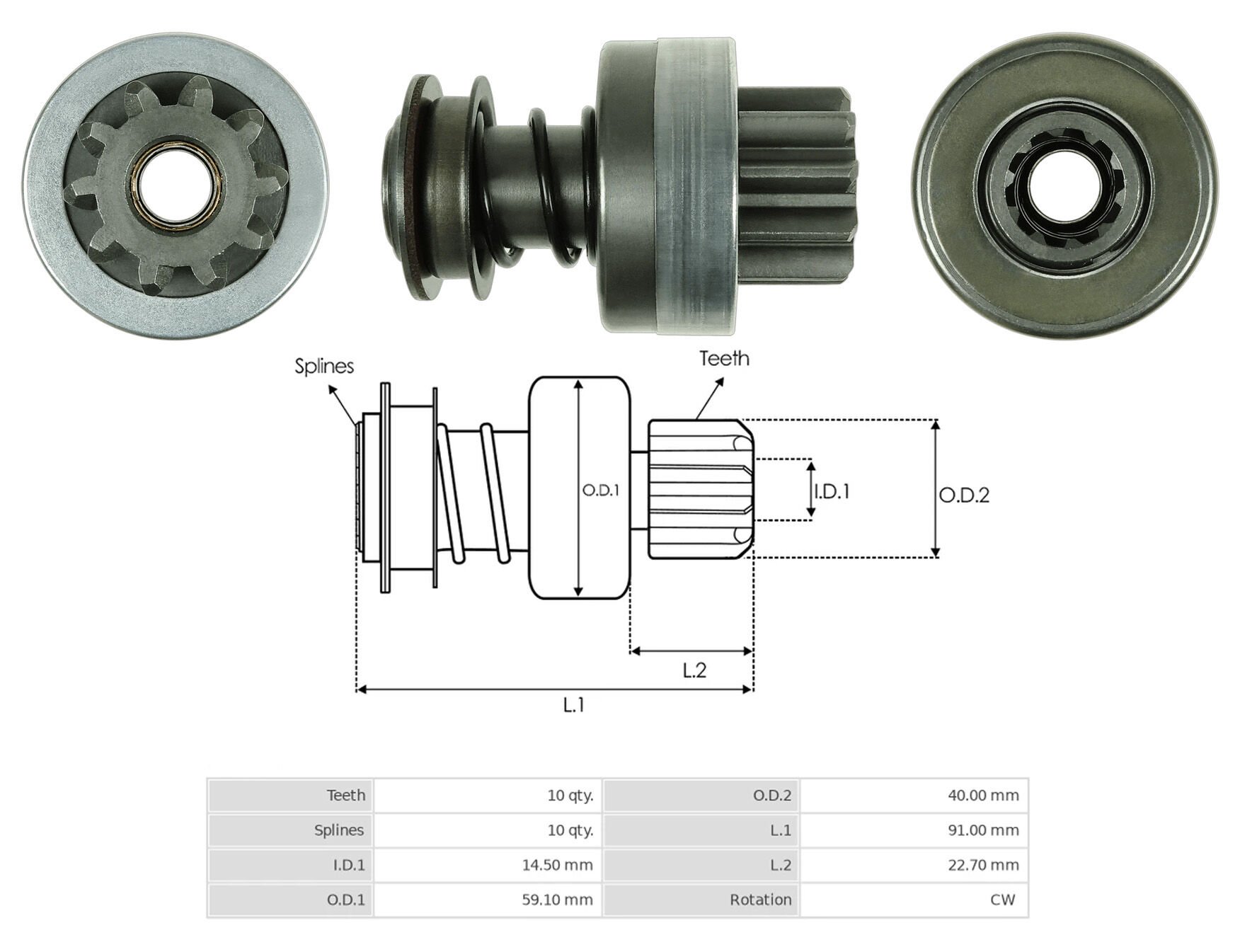 UMD 5920 - MARŞ DİŞLİSİ 10 DİŞ