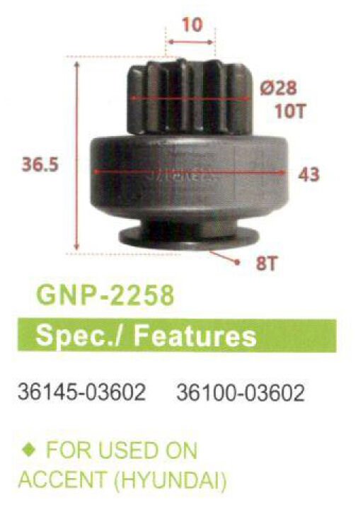 GNP 2258 - MARŞ DİŞLİSİ 10 DİŞ