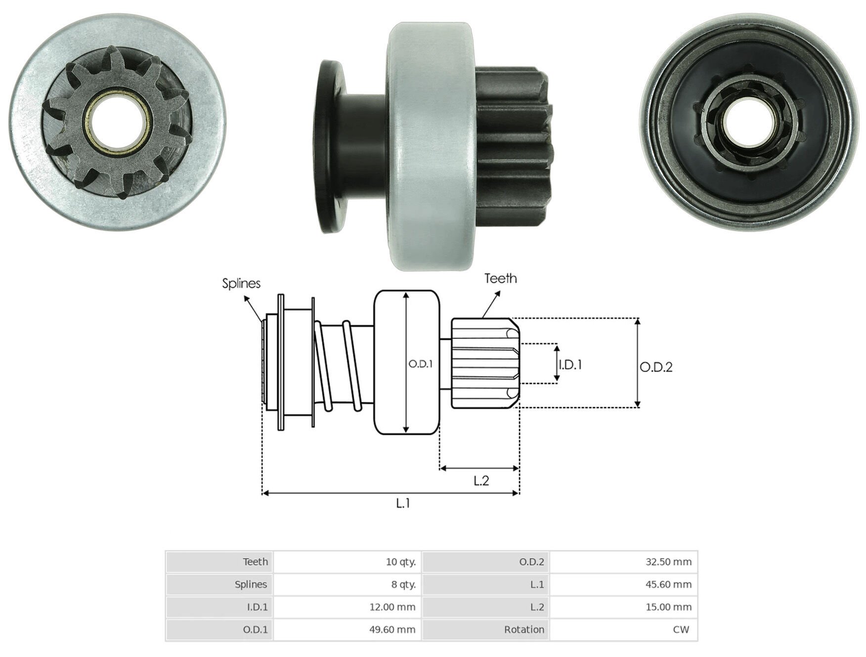 UMD 5755 - MARŞ DİŞLİSİ 10 DİŞ