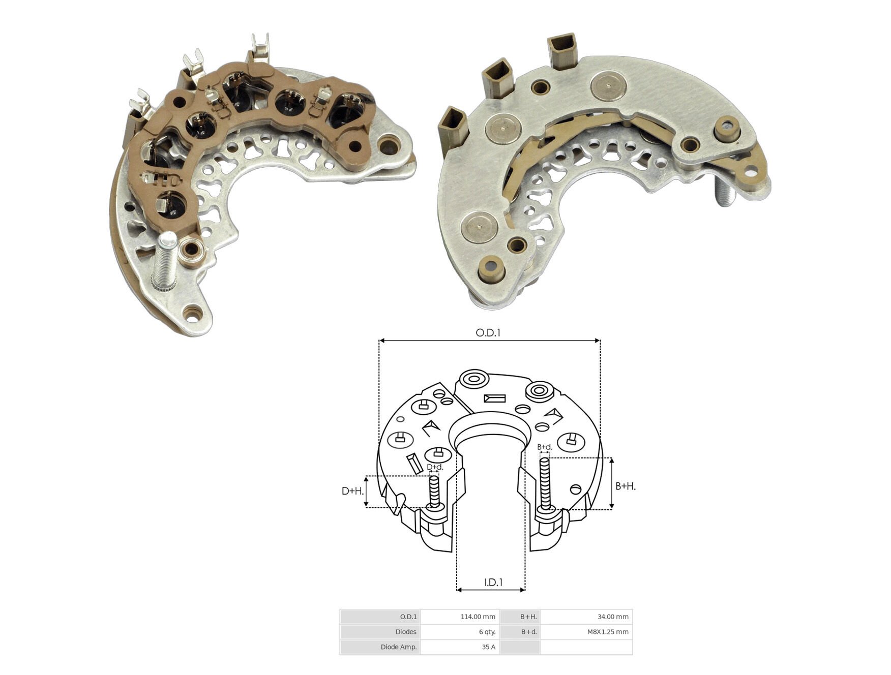 ALTERNATOR DIOT TABLASI CHEVROLET LACETTI (12V 85AMP ALT.) (GNR-D012 KONJ. AIT) (6 DIOT) M8
