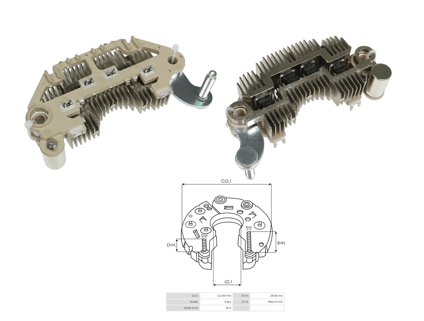 ALTERNATOR DIOT TABLASI HYUNDAI ACCENT - AVANTE 90MM (8 DIOT)