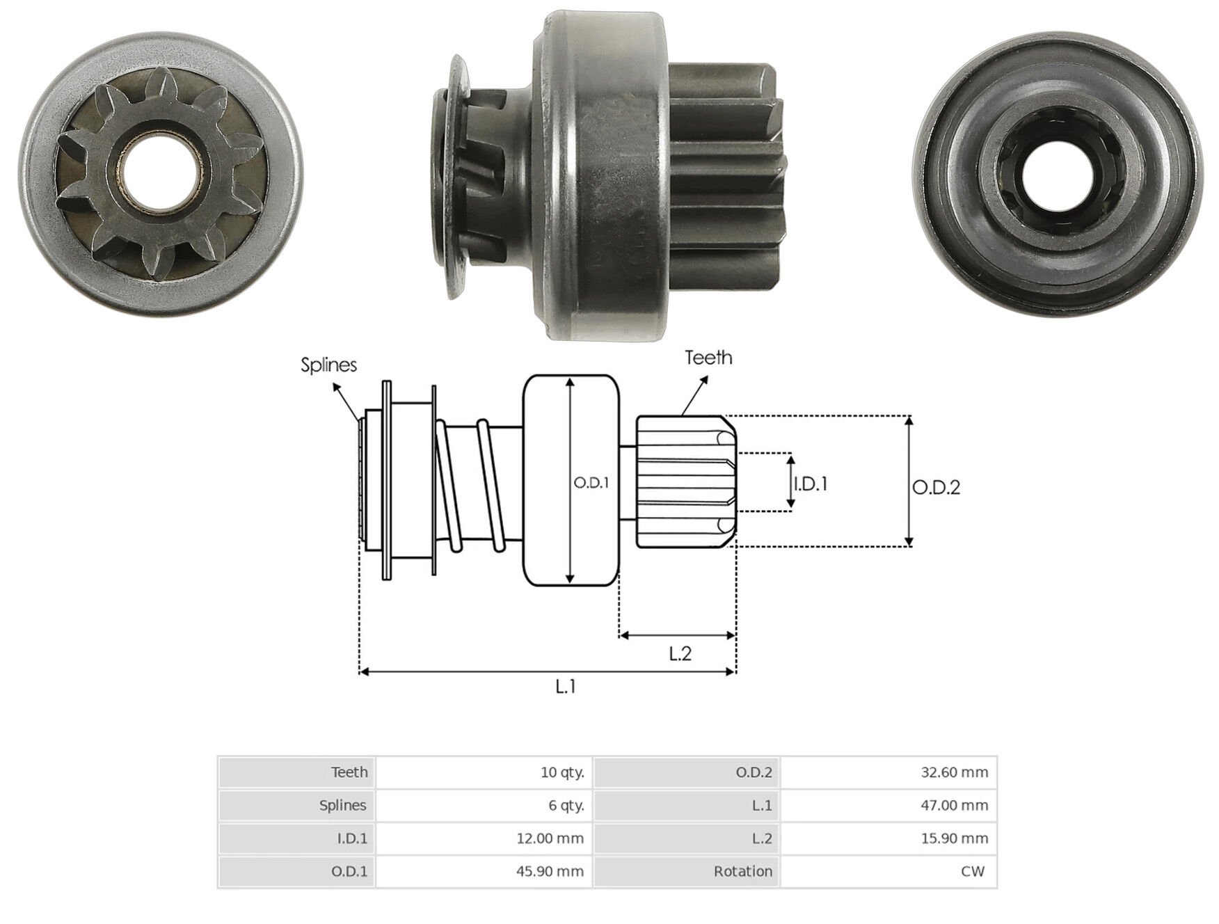 UMD 5896 - MARŞ DİŞLİSİ 10 DİŞ