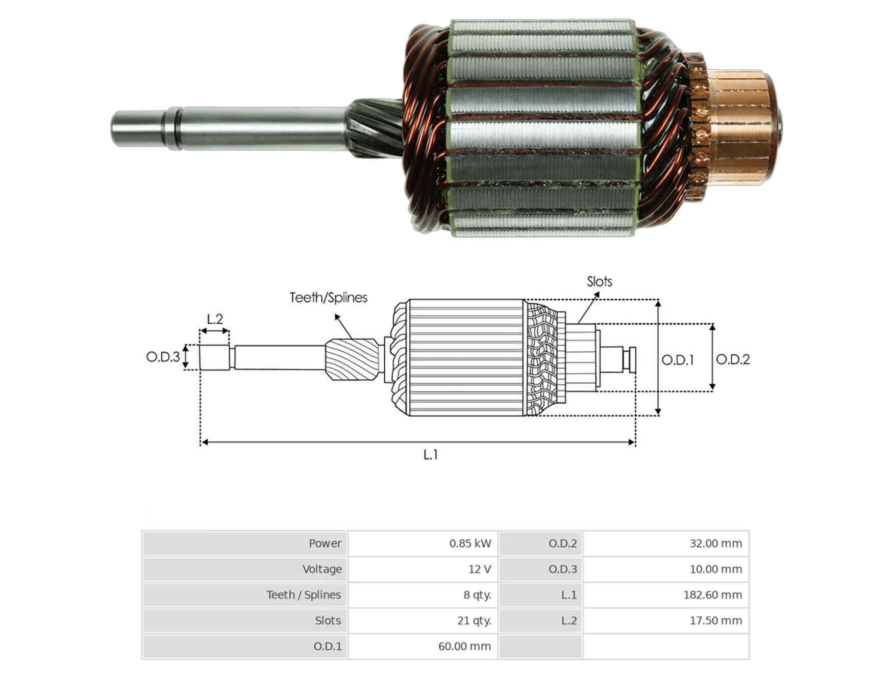 MARS KOLLEKTORU 12V 8 DIS MITSUBISHI / KIA PRIDE TERS DONUS