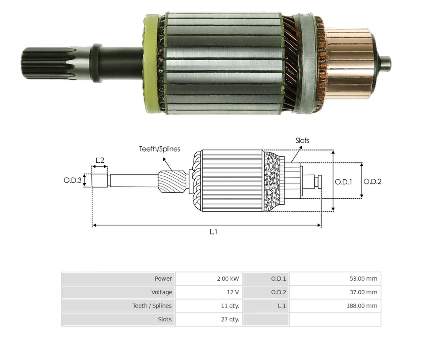 UMK 1014 - MARŞ KOLLEKTÖRÜ 12V 11 DİŞ