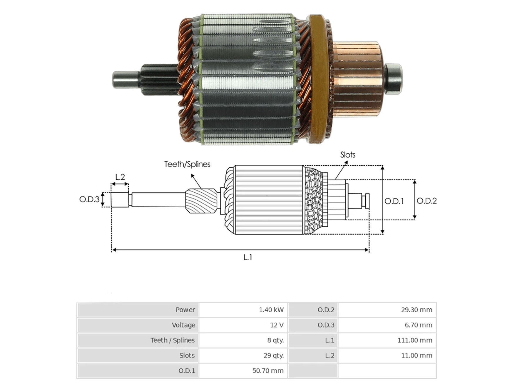 UMK 1015 - MARŞ KOLLEKTÖRÜ 12V 8 DİŞ