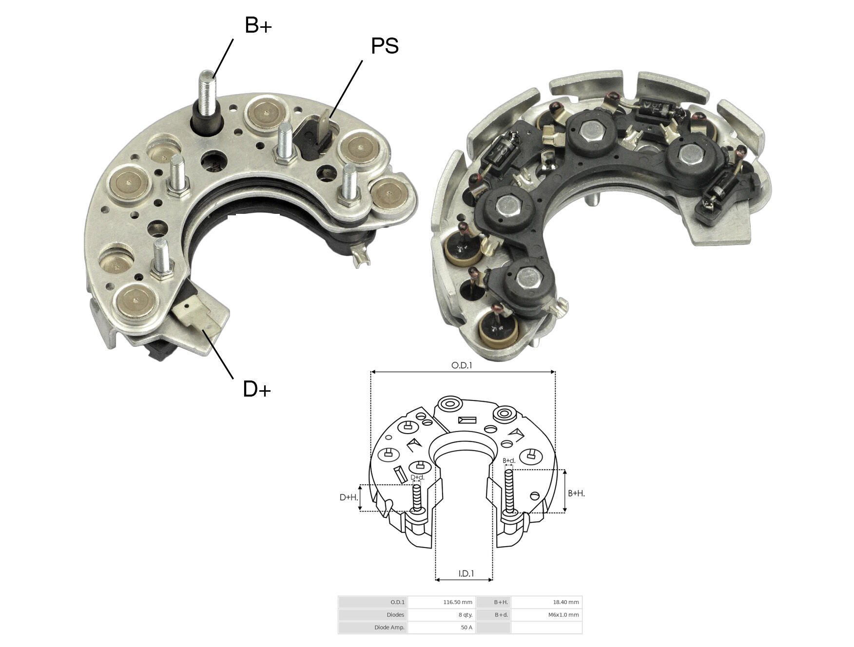 ALTERNATOR DIOT TABLASI SKODA FELICIA - OCTAVIA 80 AMP ALT.