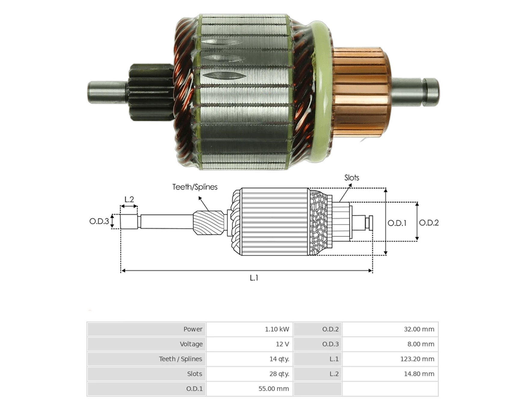 UMK 1019 - MARŞ KOLLEKTÖRÜ 12V 14 DİŞ
