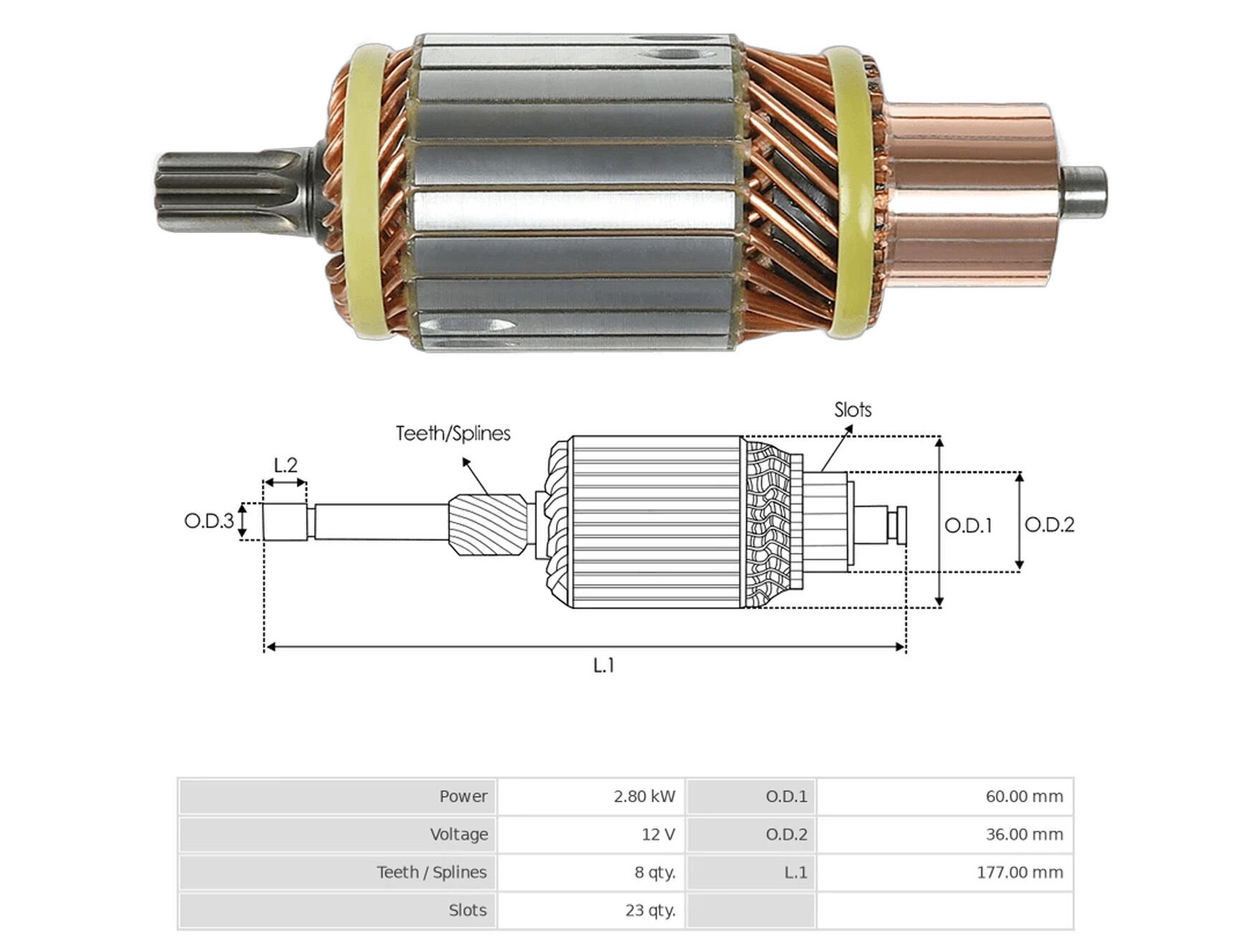 UMK 1022 - MARŞ KOLLEKTÖRÜ 12V 8 DİŞ