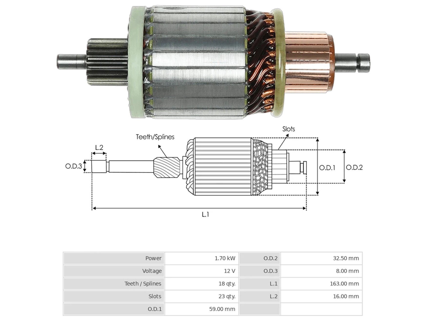 UMK 1034 - MARŞ KOLLEKTÖRÜ 12V 18 DİŞ