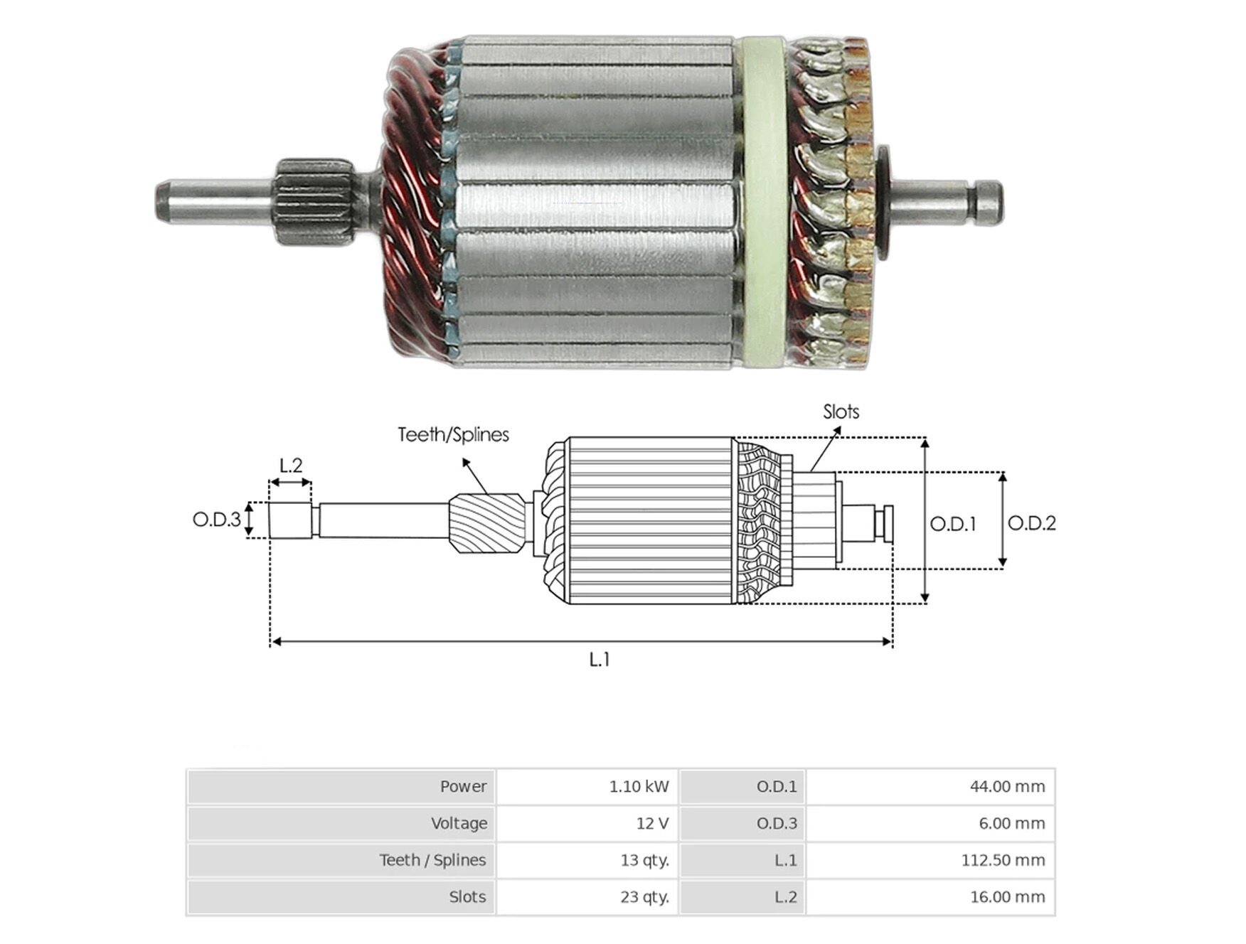 UMK 1041 - MARŞ KOLLEKTÖRÜ 12V 13 DİŞ