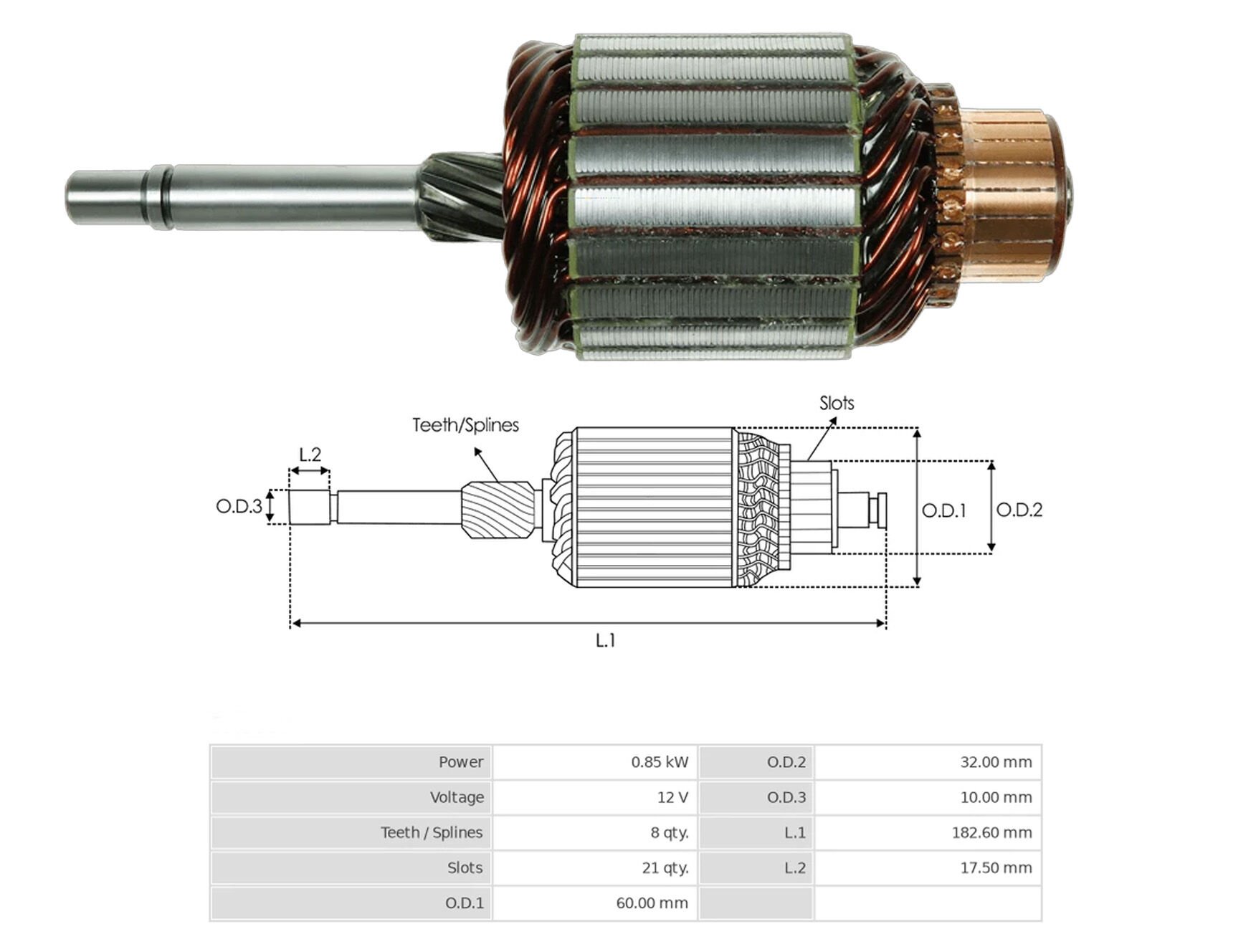 UMK 1042 - MARŞ KOLLEKTÖRÜ 12V 8 DİŞ