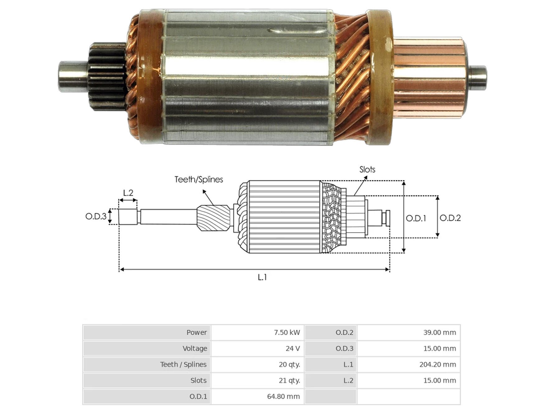 UMK 1045 - MARŞ KOLLEKTÖRÜ 24V 20 DİŞ