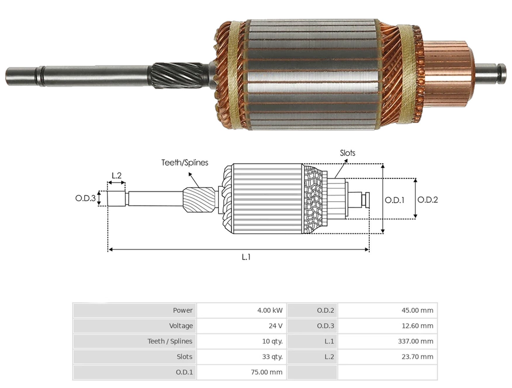 UMK 1049 - MARŞ KOLLEKTÖRÜ 24V 10 DİŞ
