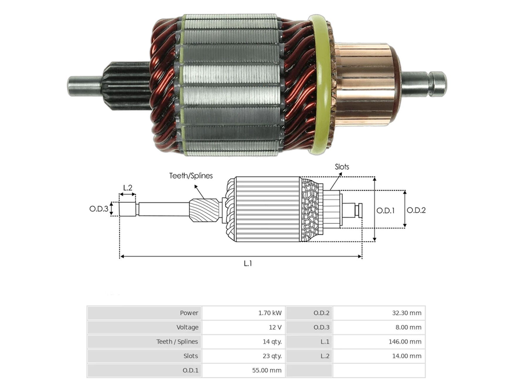 MARS KOLLEKTORU 12V 14 DIS AUDI / SEAT / VOLKSWAGEN 1.9 TDI - SDI 000123.. SERI