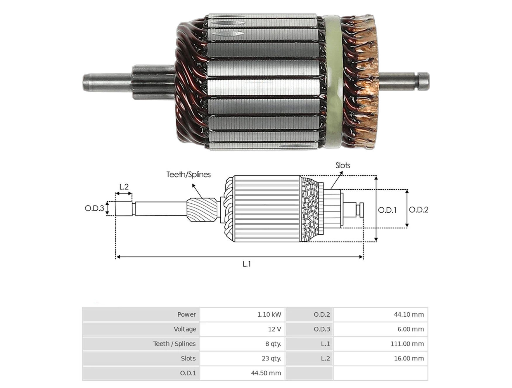 UMK 1061 - MARŞ KOLLEKTÖRÜ 12V 8 DİŞ