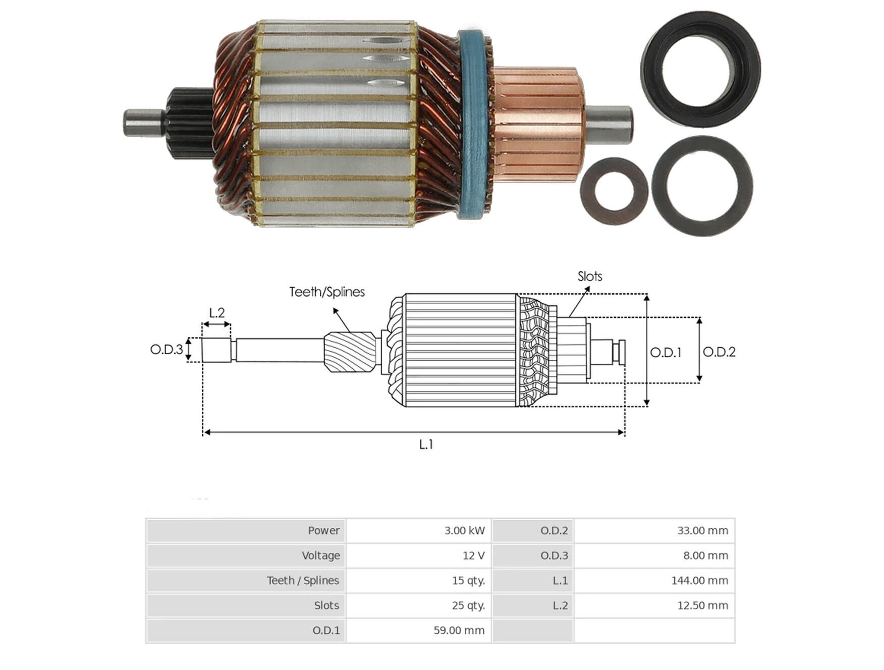 UMK 251 - MARŞ KOLLEKTÖRÜ 12V 15 DİŞ