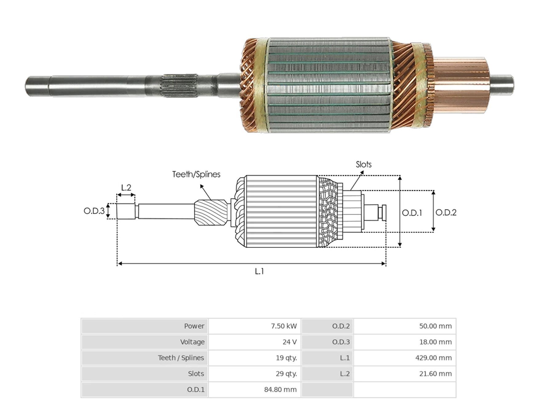 UMK 1076 - MARŞ KOLLEKTÖRÜ 24V 19 DİŞ