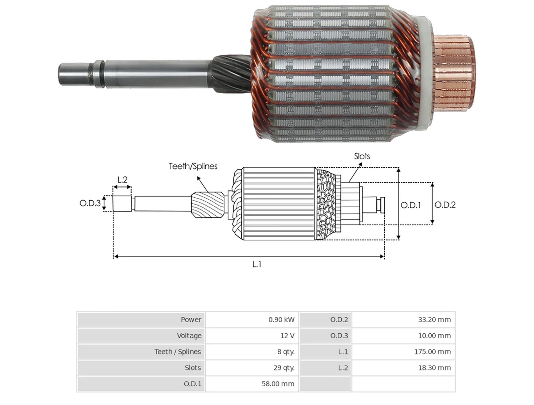 UMK 1259 - MARŞ KOLLEKTÖRÜ 12V 8 DİŞ
