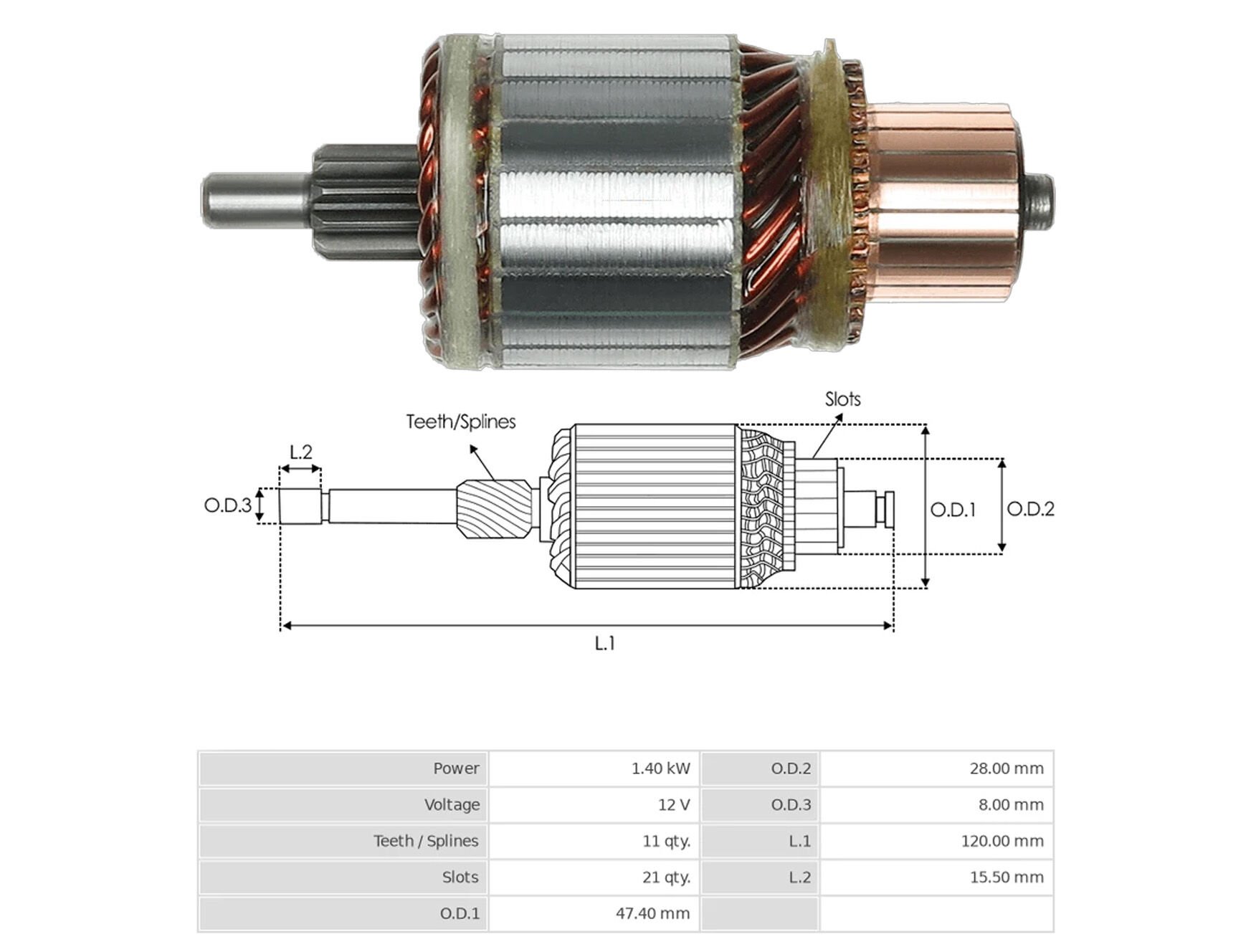 UMK 1094 - MARŞ KOLLEKTÖRÜ 12V 11 DİŞ