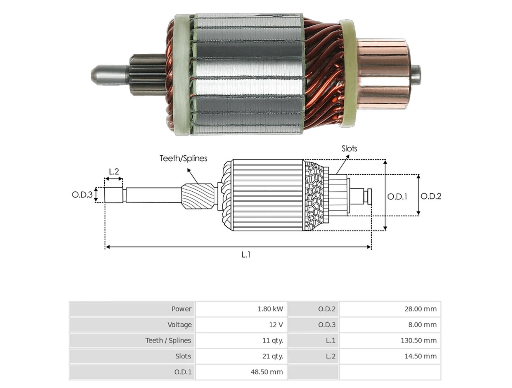 MARS KOLLEKTORU 12V 11 DIS FIAT DOBLO / HYUNDAI STAREX / MITSUBISHI L200