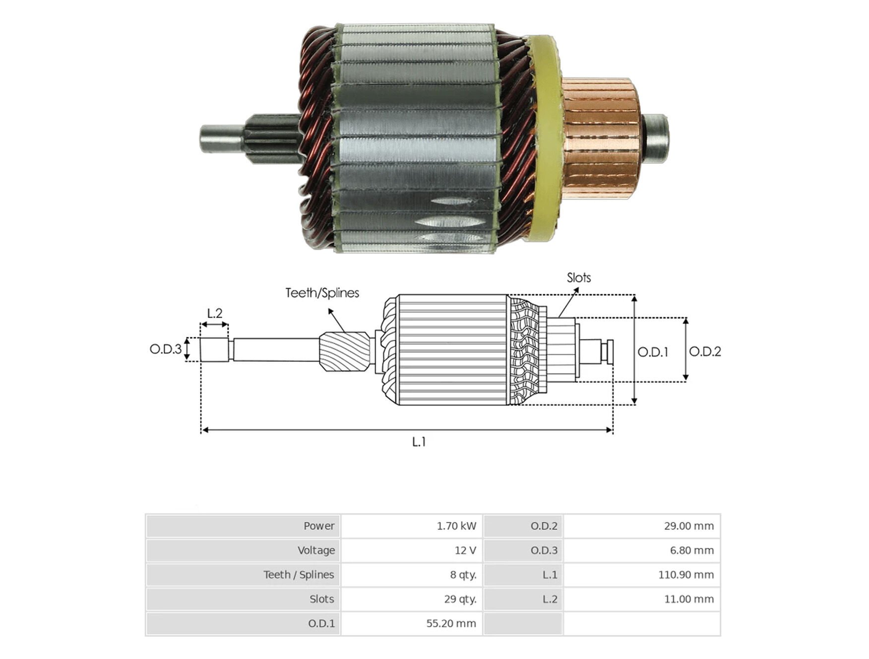 UMK 1271 - MARŞ KOLLEKTÖRÜ 12V 8 DİŞ