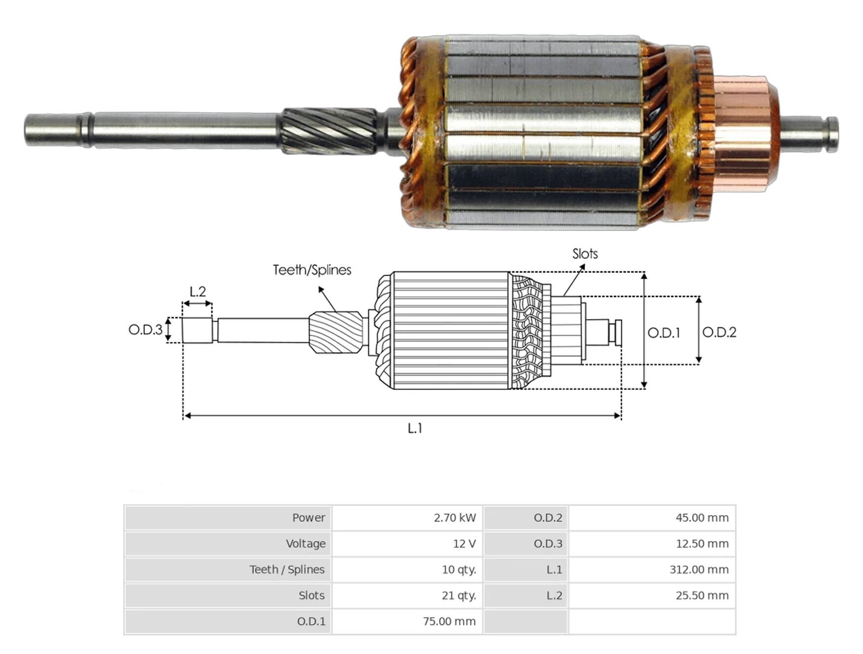 UMK 1277 - MARŞ KOLLEKTÖRÜ 12V 10 DİŞ