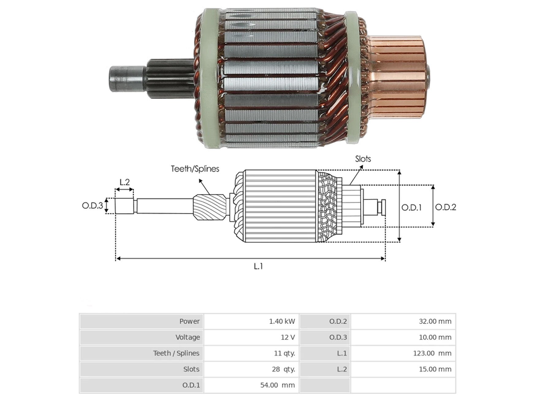 UMK 1278 - MARŞ KOLLEKTÖRÜ 12V 11 DİŞ
