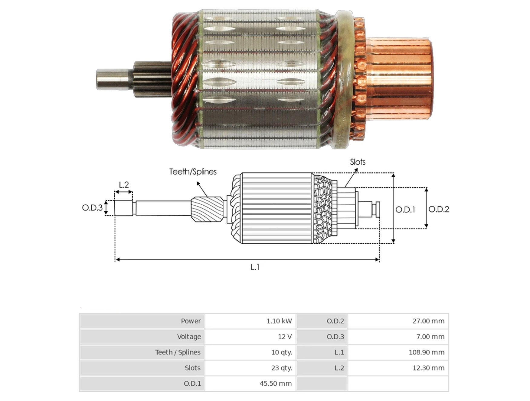 UMK 1299 - MARŞ KOLLEKTÖRÜ 12V 10 DİŞ