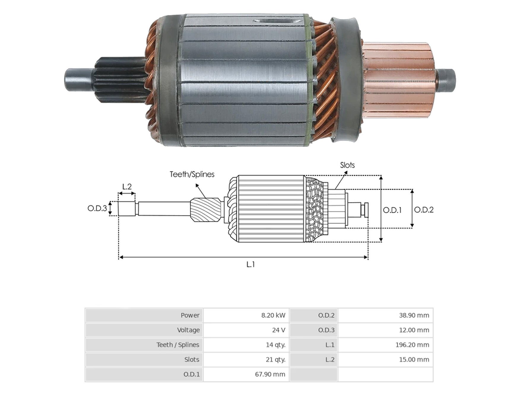 UMK 1130 - MARŞ KOLLEKTÖRÜ 24V 14 DİŞ