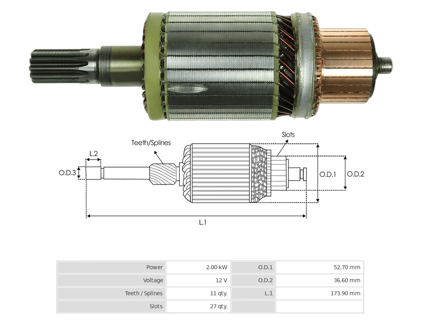 UMK 1132 - MARŞ KOLLEKTÖRÜ 12V 11 DİŞ