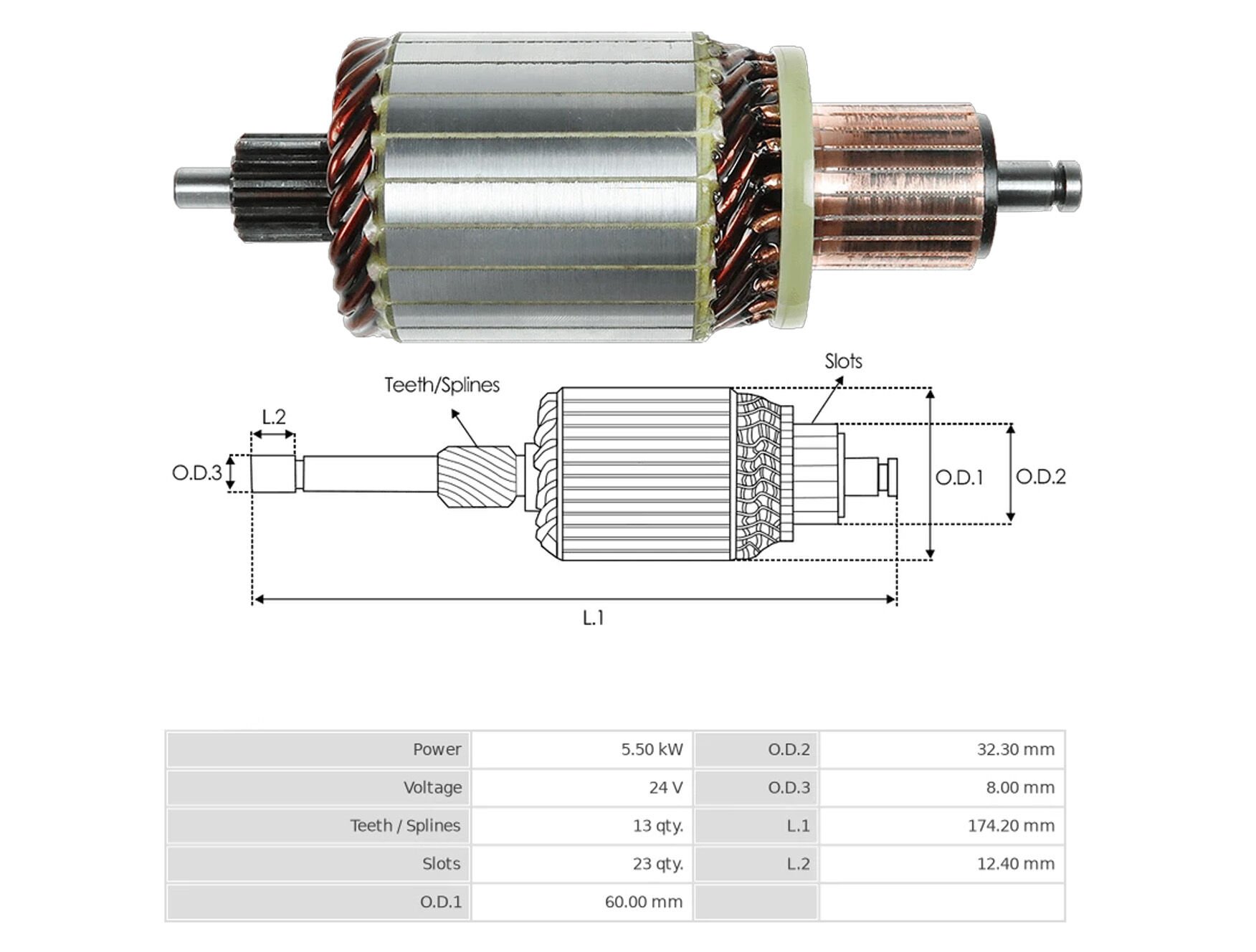 UMK 1140 - MARŞ KOLLEKTÖRÜ 24V 13 DİŞ