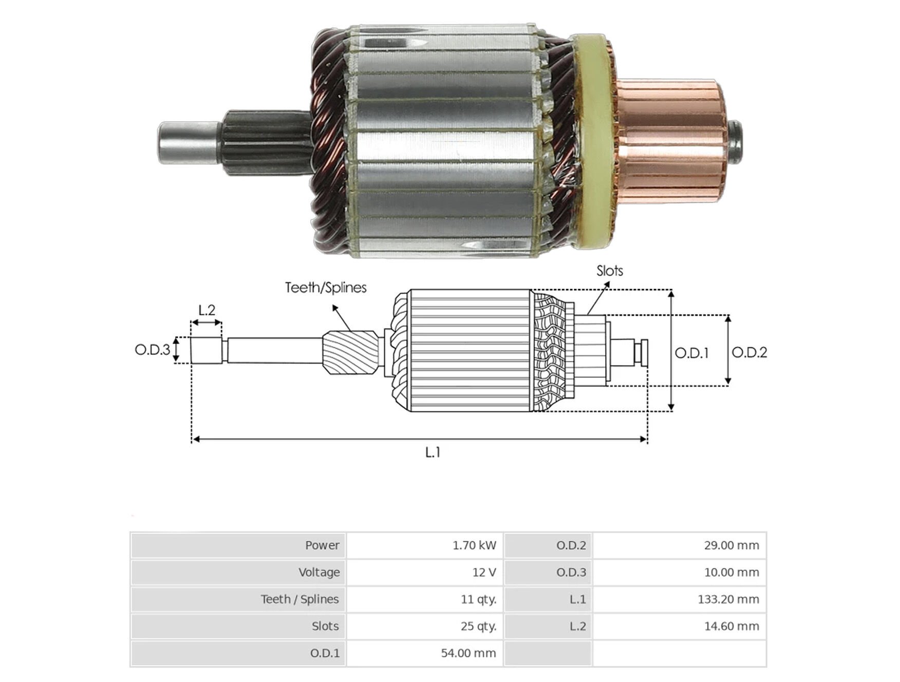 UMK 1142 - MARŞ KOLLEKTÖRÜ 12V 11 DİŞ