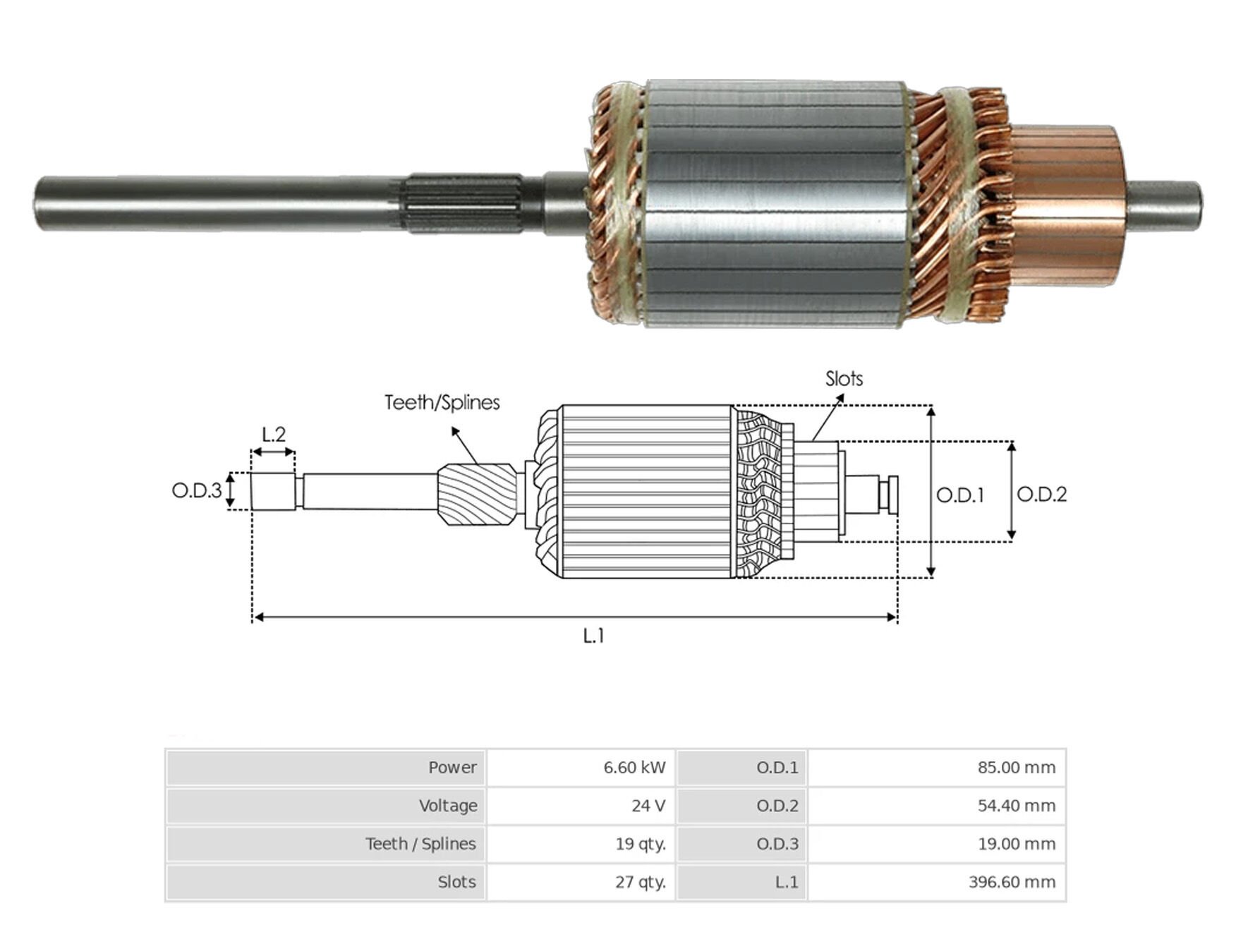 UMK 1165 - MARŞ KOLLEKTÖRÜ 24V 19 DİŞ